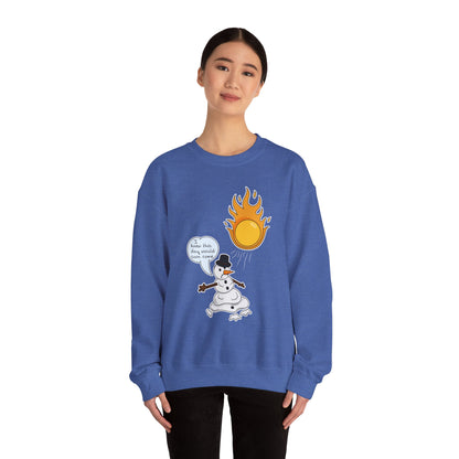 Unisex Heavy Blend™ Crewneck Sweatshirt (Melting Snowman)
