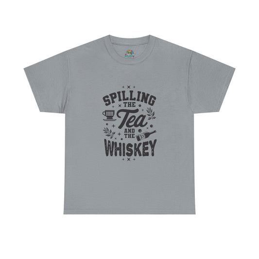 Unisex Heavy Cotton Tee (Spill Tea & Whiskey)