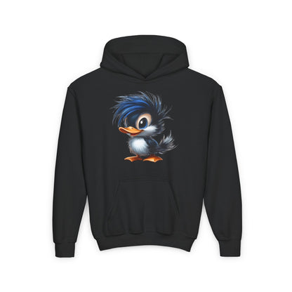 Youth Heavy Blend Hooded Sweatshirt (Blue Hair Duck)