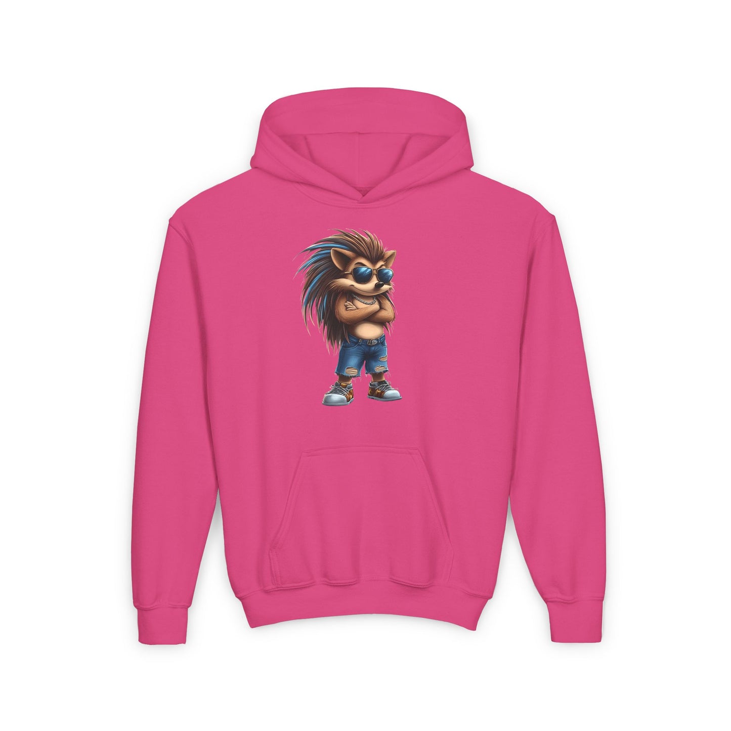 Youth Heavy Blend Hooded Sweatshirt (Cool Hedgehog)