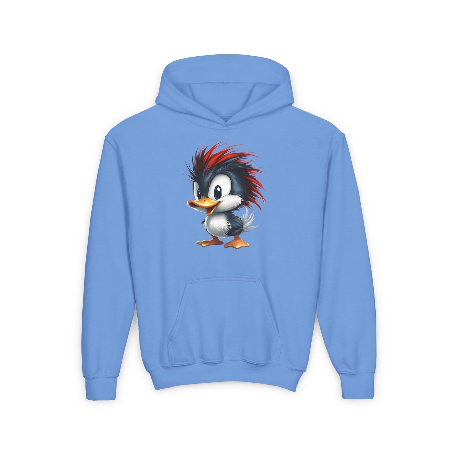 Youth Heavy Blend Hooded Sweatshirt (Red Hair Duck)