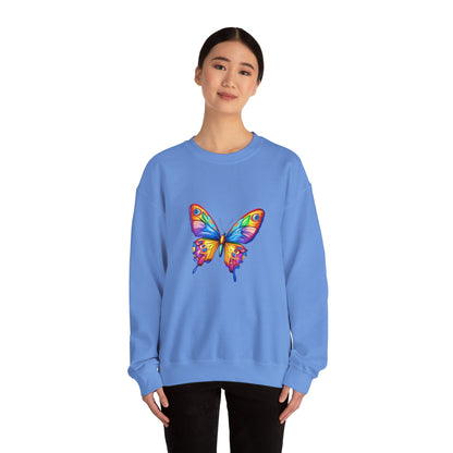 Unisex Heavy Blend™ Crewneck Sweatshirt (Colorful Butterfly)