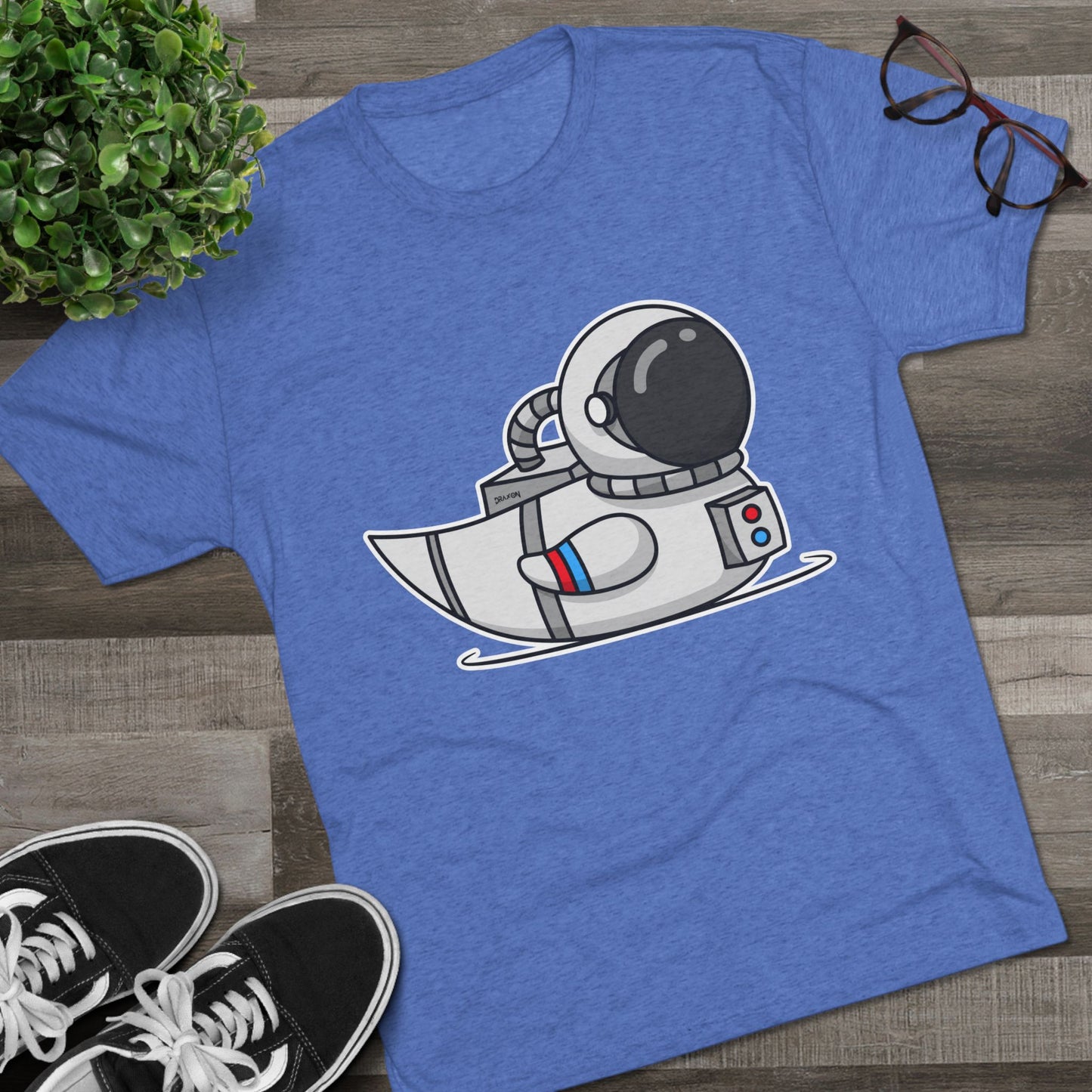 Unisex Tri-Blend Crew Tee (Astronaut Duck)