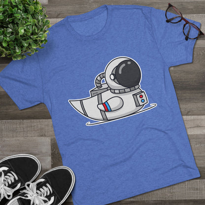 Unisex Tri-Blend Crew Tee (Astronaut Duck)