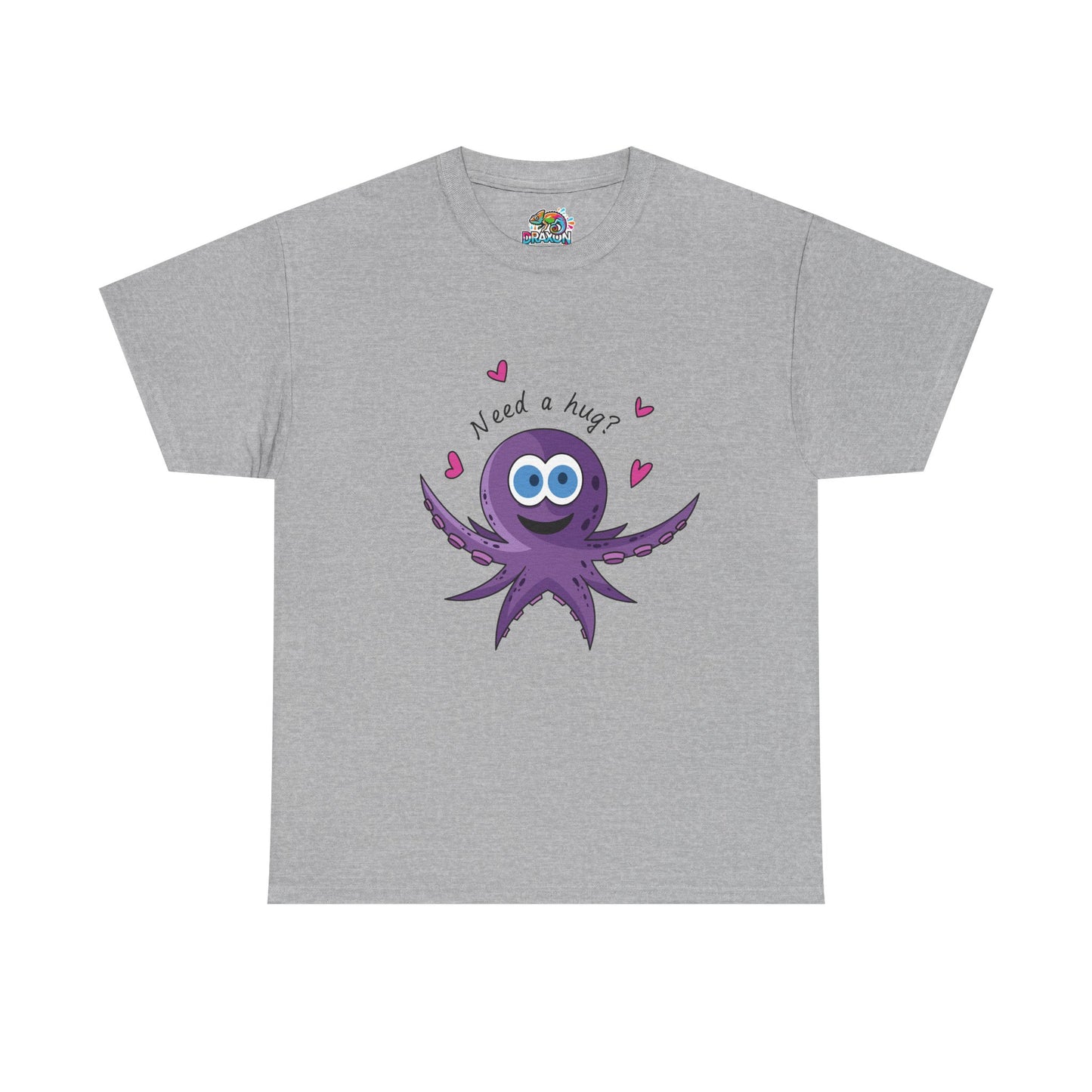Unisex Heavy Cotton Tee (Octopus Hug)