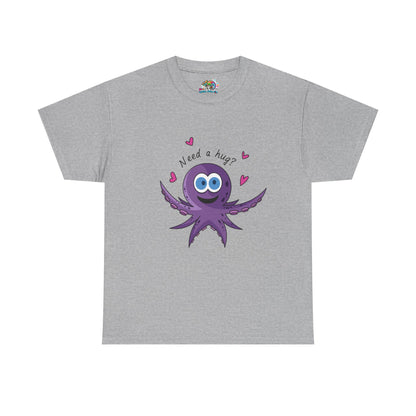 Unisex Heavy Cotton Tee (Octopus Hug)