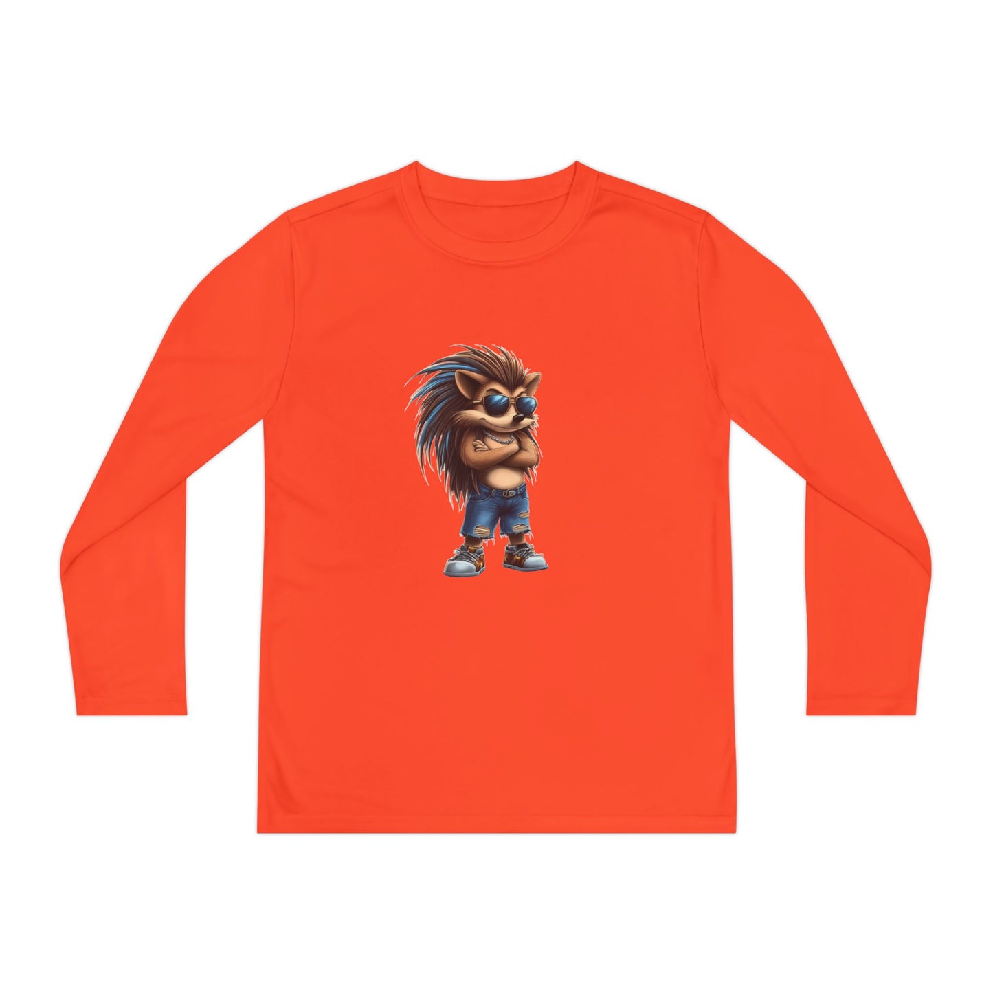 Youth Long Sleeve Competitor Tee (Cool Hedgehog)