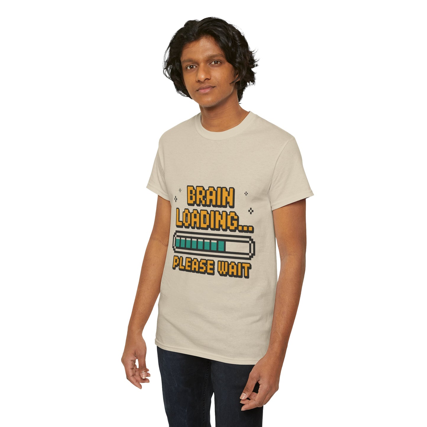 Unisex Heavy Cotton Tee (Brain Loading...Please Wait)
