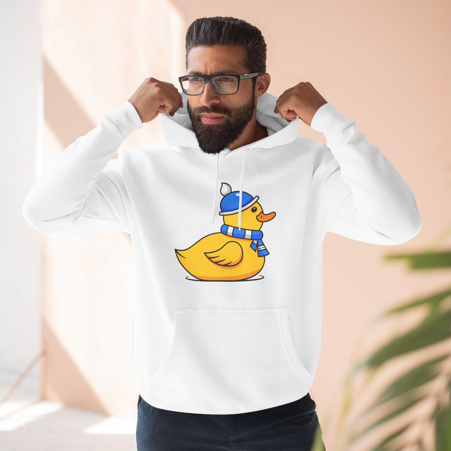 Three-Panel Fleece Hoodie (Chilly Duck)