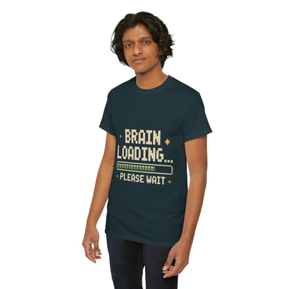 Unisex Heavy Cotton Tee (Brain Loading...Please Wait)
