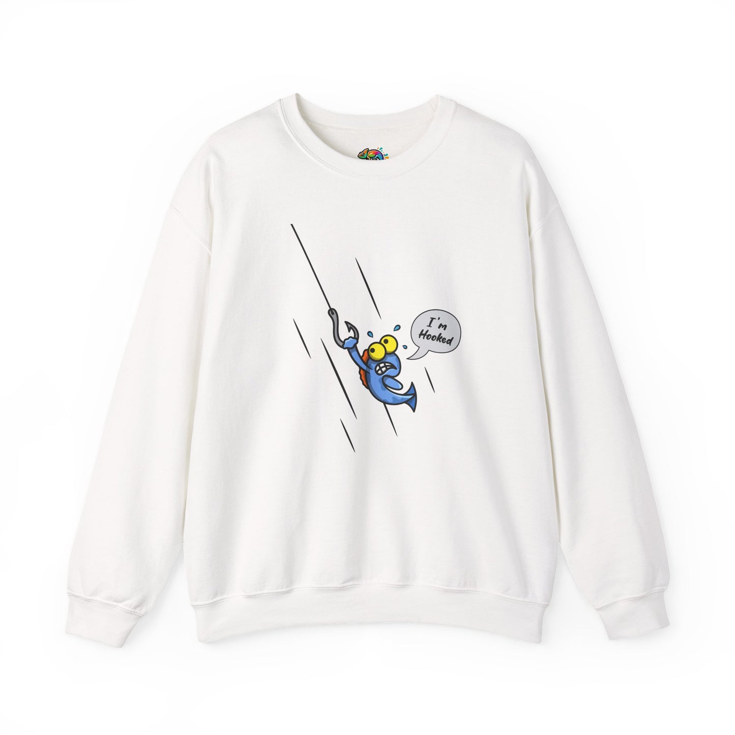 Unisex Heavy Blend™ Crewneck Sweatshirt (Fishing Hooked)
