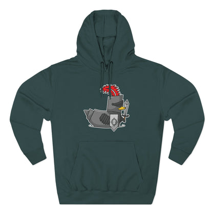 Three-Panel Fleece Hoodie (Knight Duck)