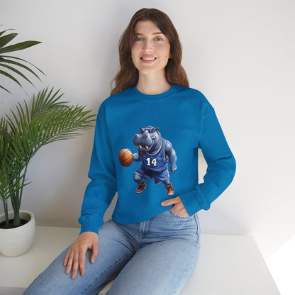 Unisex Heavy Blend™ Crewneck Sweatshirt (Hippo Baller)