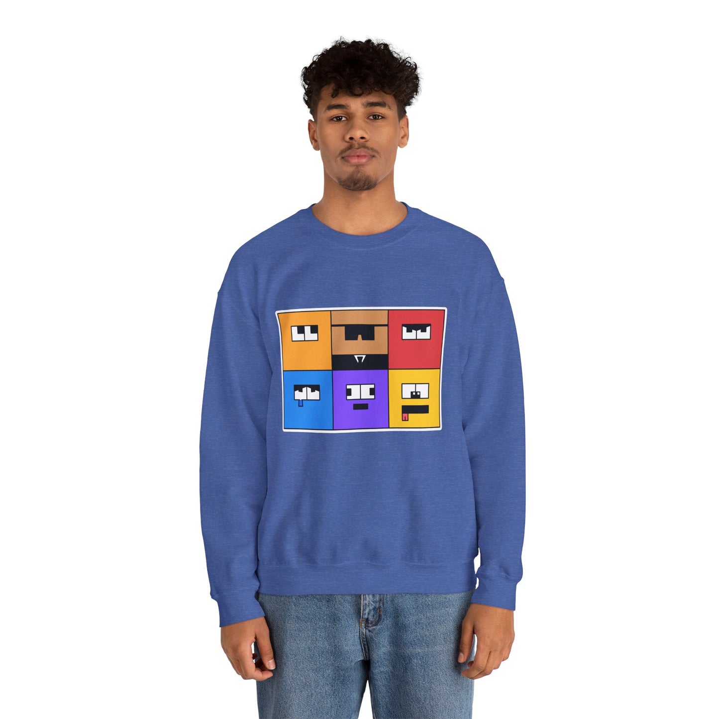 Unisex Heavy Blend™ Crewneck Sweatshirt (Emotion Blocks)