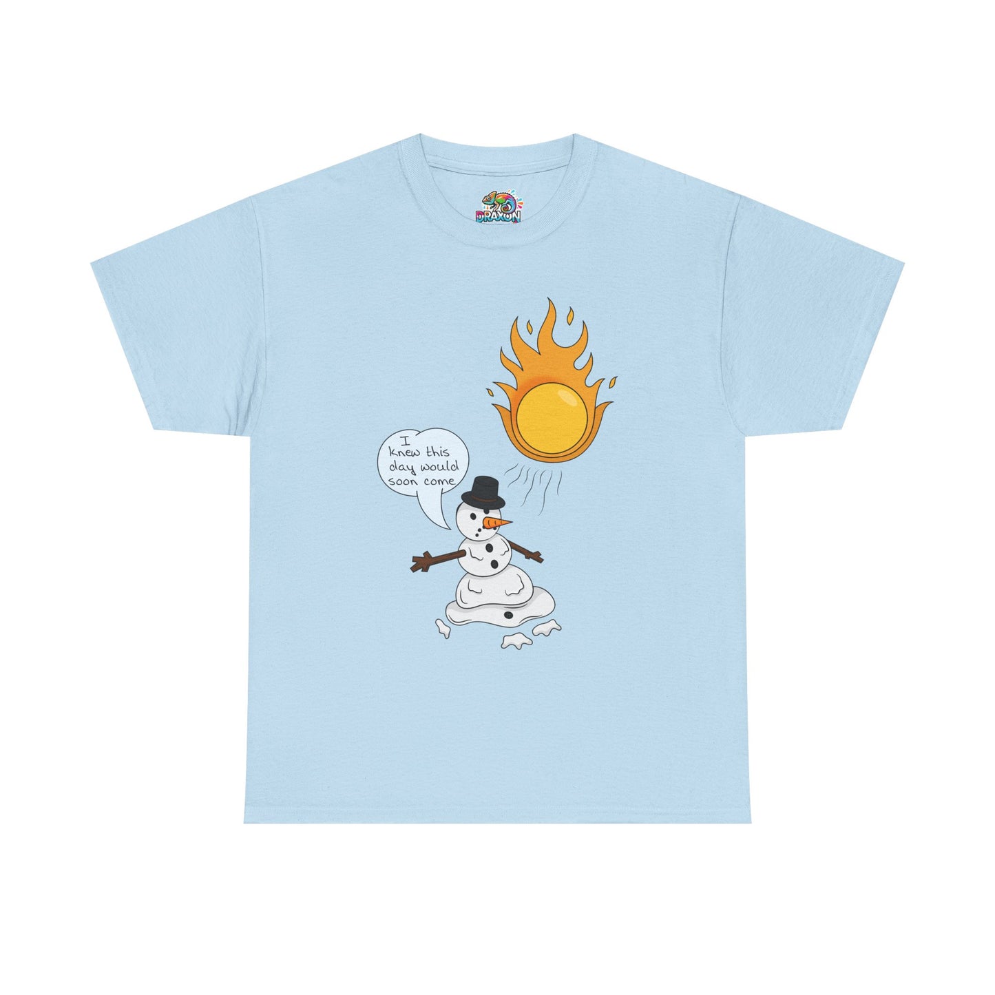 Unisex Heavy Cotton Tee (Melting Snowman)