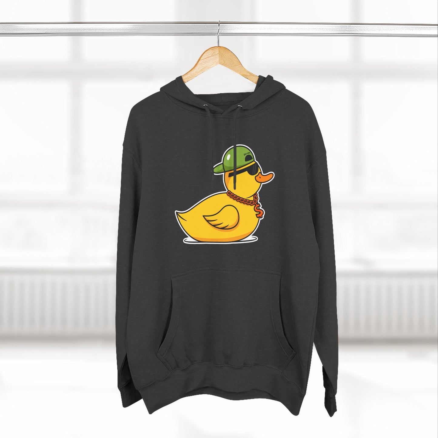 Three-Panel Fleece Hoodie (Gangster Duck)