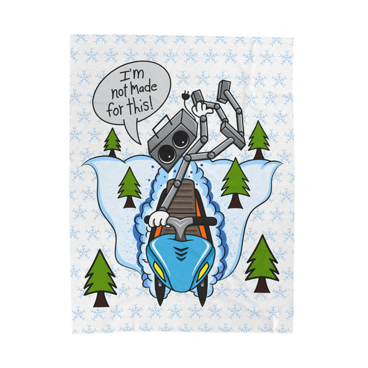 Velveteen Plush Blanket (I'm not made for this - Snowmobiler)