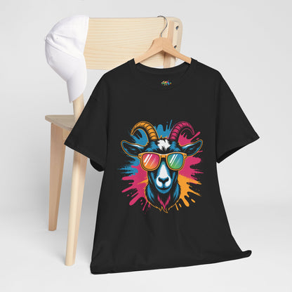 Unisex Heavy Cotton Tee (Colorful Goat)