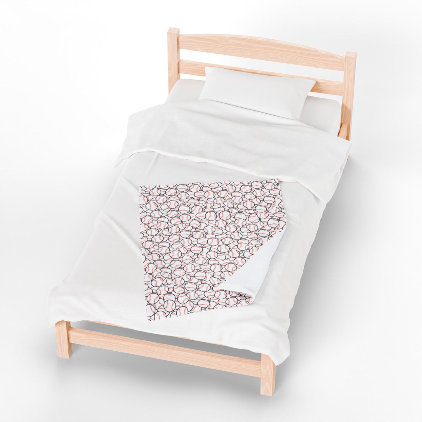 Velveteen Plush Blanket (Baseball)