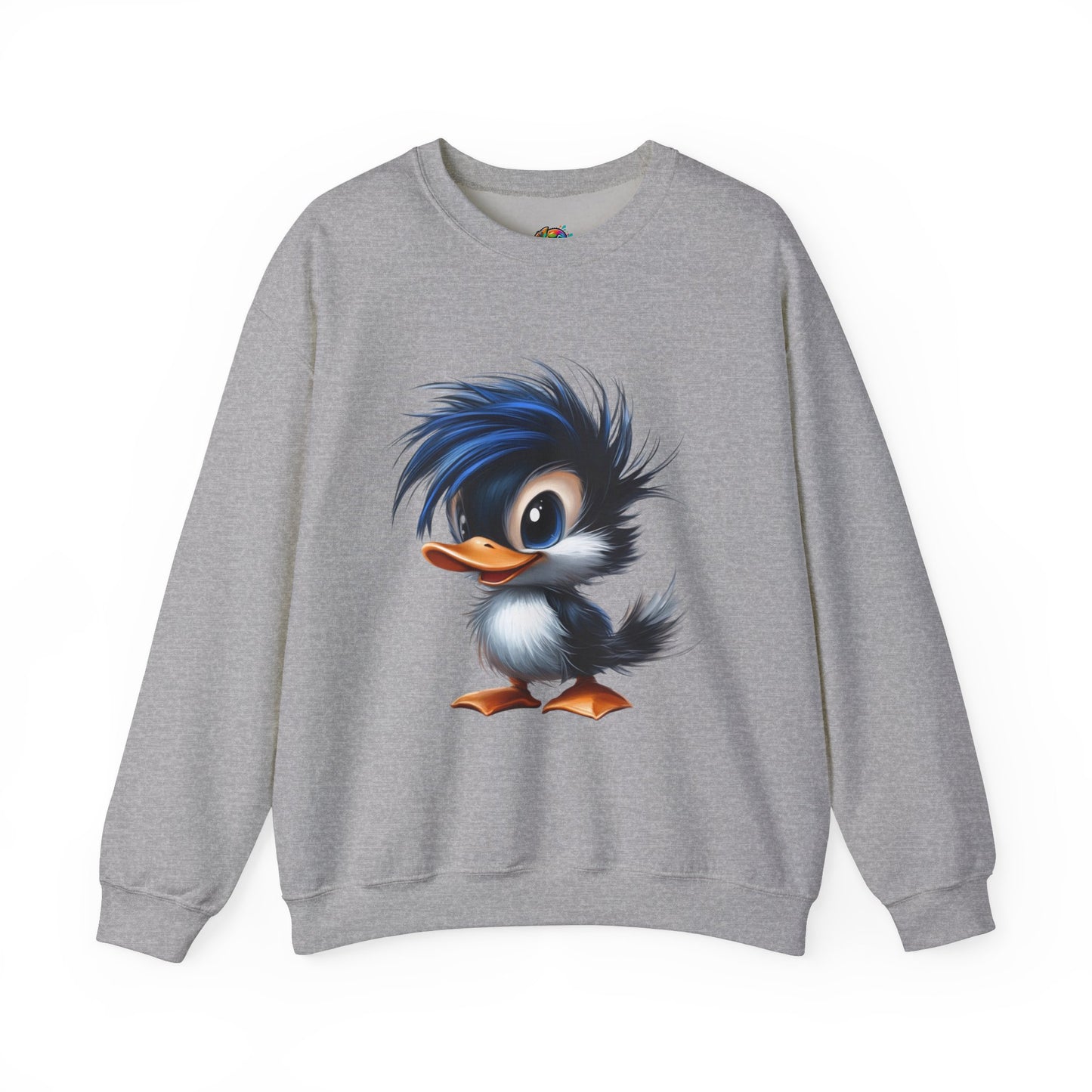 Unisex Heavy Blend™ Crewneck Sweatshirt (Blue Hair Duck)