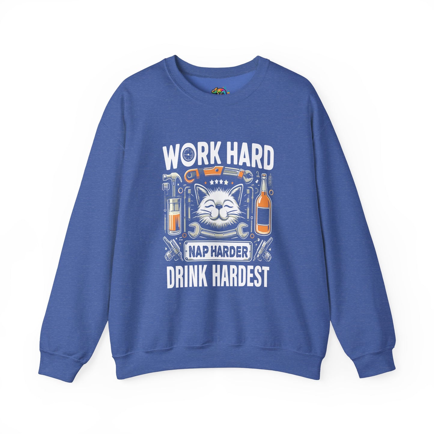 Unisex Heavy Blend™ Crewneck Sweatshirt (Work, Nap & Drink Hard)