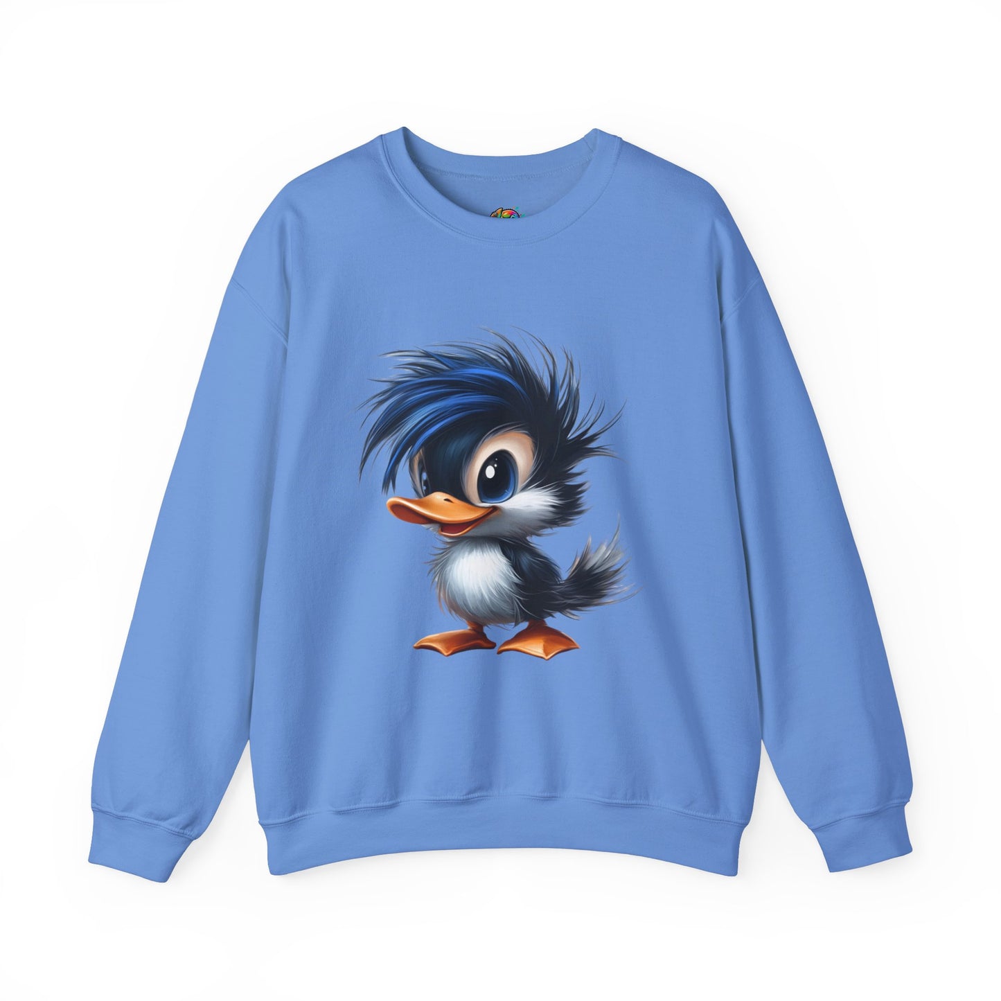 Unisex Heavy Blend™ Crewneck Sweatshirt (Blue Hair Duck)