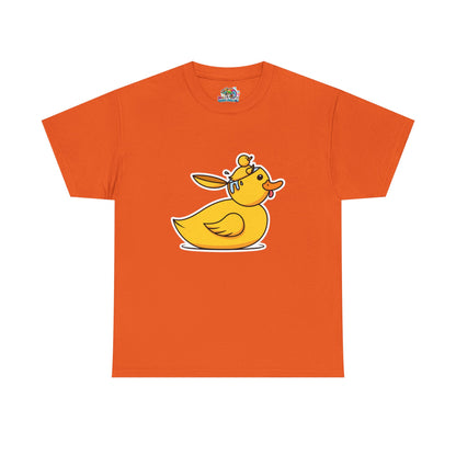 Unisex Heavy Cotton Tee (Duck Bird Brain)