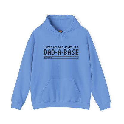 Dad Jokes Hoodie - Unisex Heavy Blend™ Sweatshirt (Keep my Jokes in a Dad-A-Base)