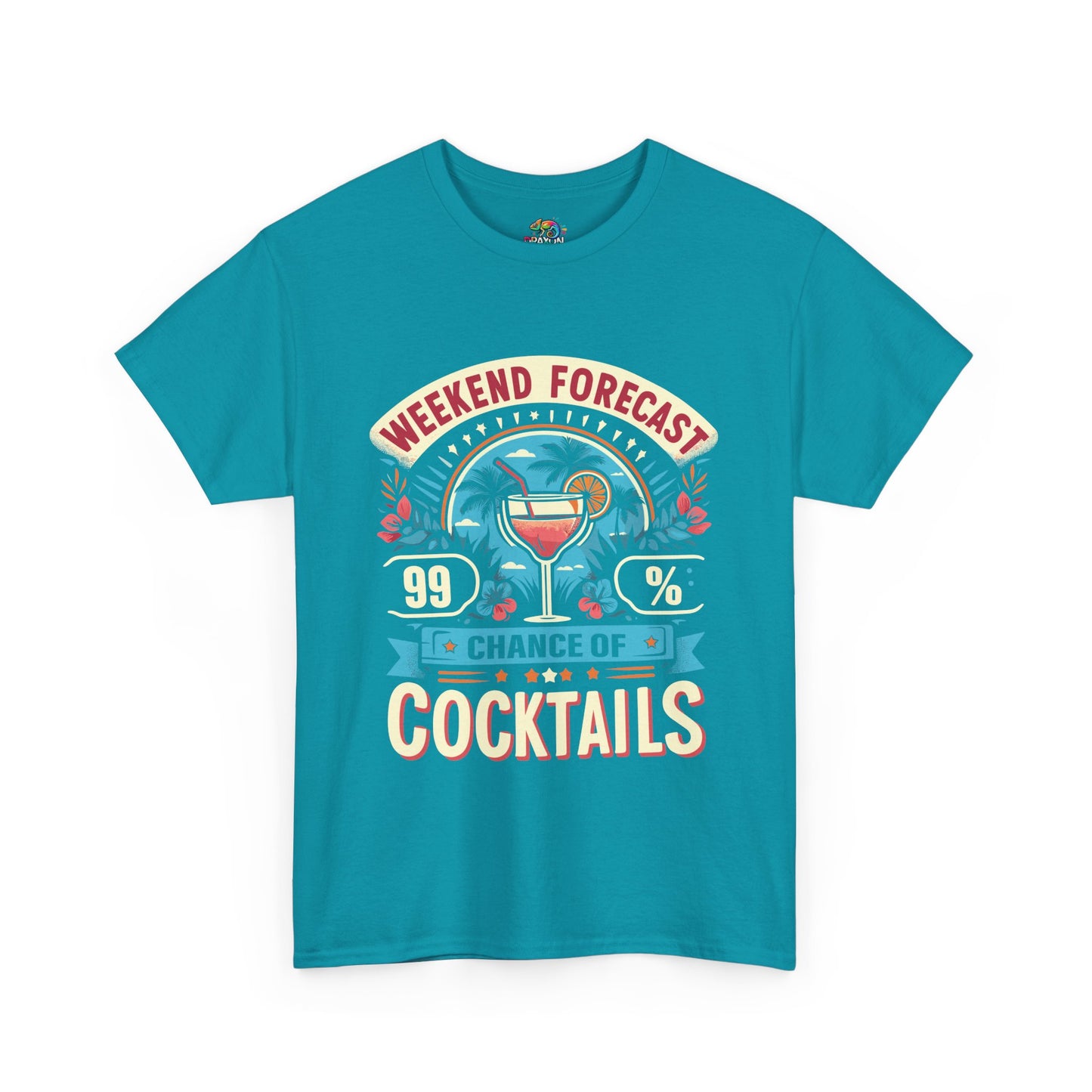 Unisex Heavy Cotton Tee (99% Chance of Cocktails)