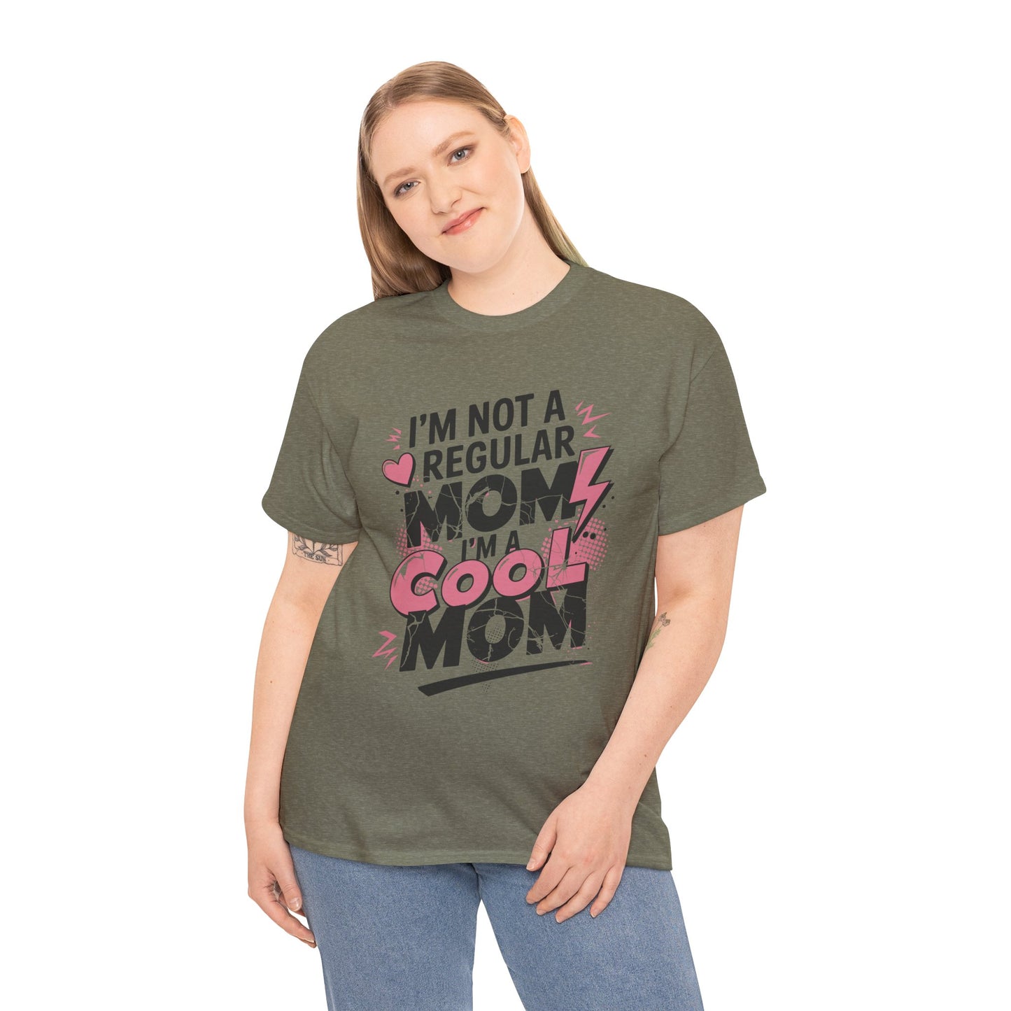 Unisex Heavy Cotton Tee (I'm Not a Regular Mom, I'm a Cool Mom)