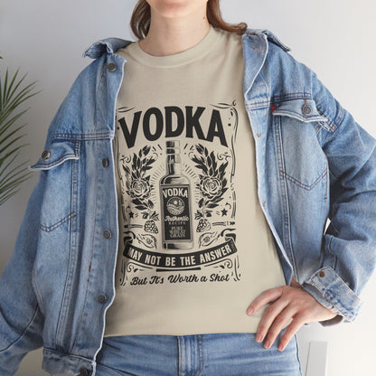 Unisex Heavy Cotton Tee (Vodka - Worth a Shot)