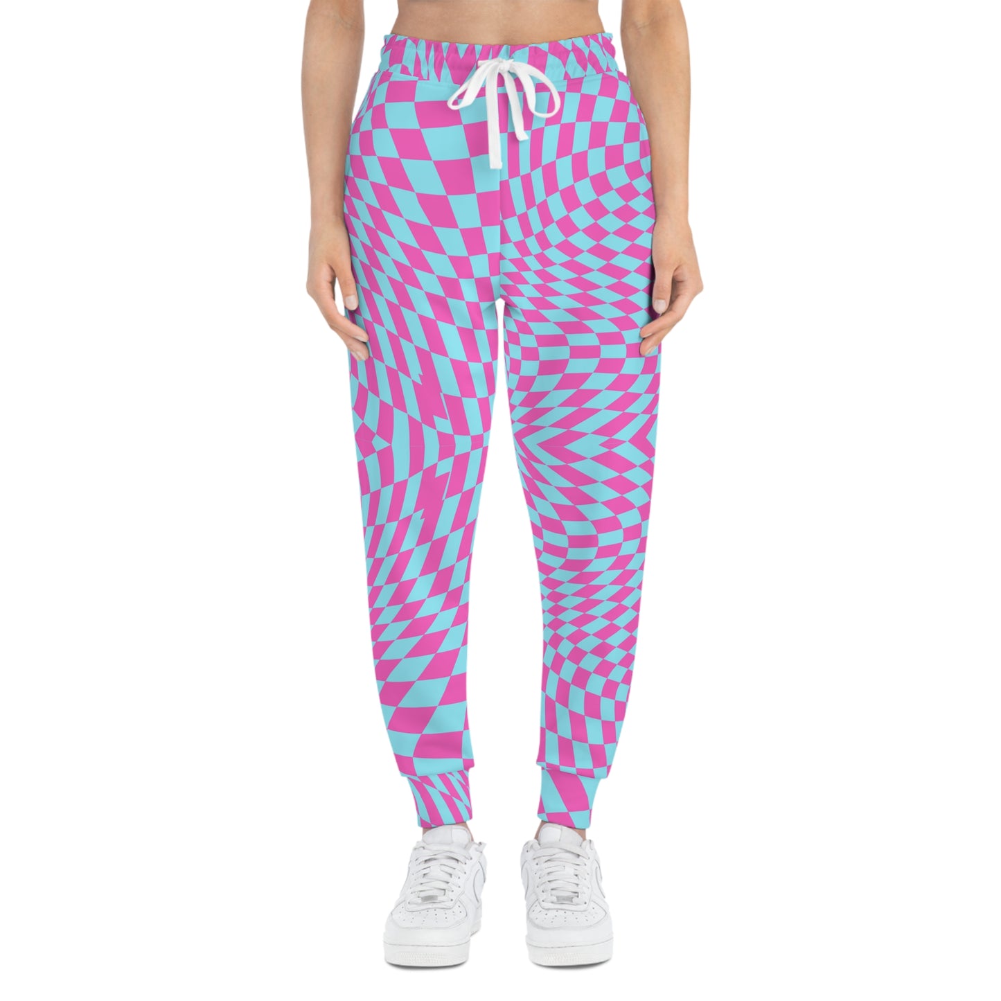 Athletic Joggers (Aqua-Pink Pixels)