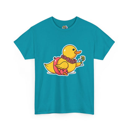 Unisex Heavy Cotton Tee (Tropical Duck)