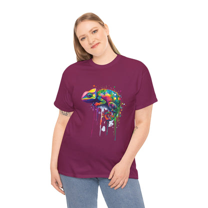 Unisex Heavy Cotton Tee (Realistic Chameleon)