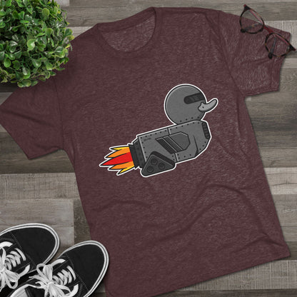 Unisex Tri-Blend Crew Tee (Robot Duck)