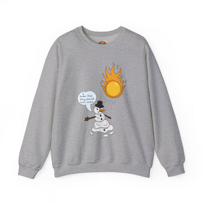 Unisex Heavy Blend™ Crewneck Sweatshirt (Melting Snowman)