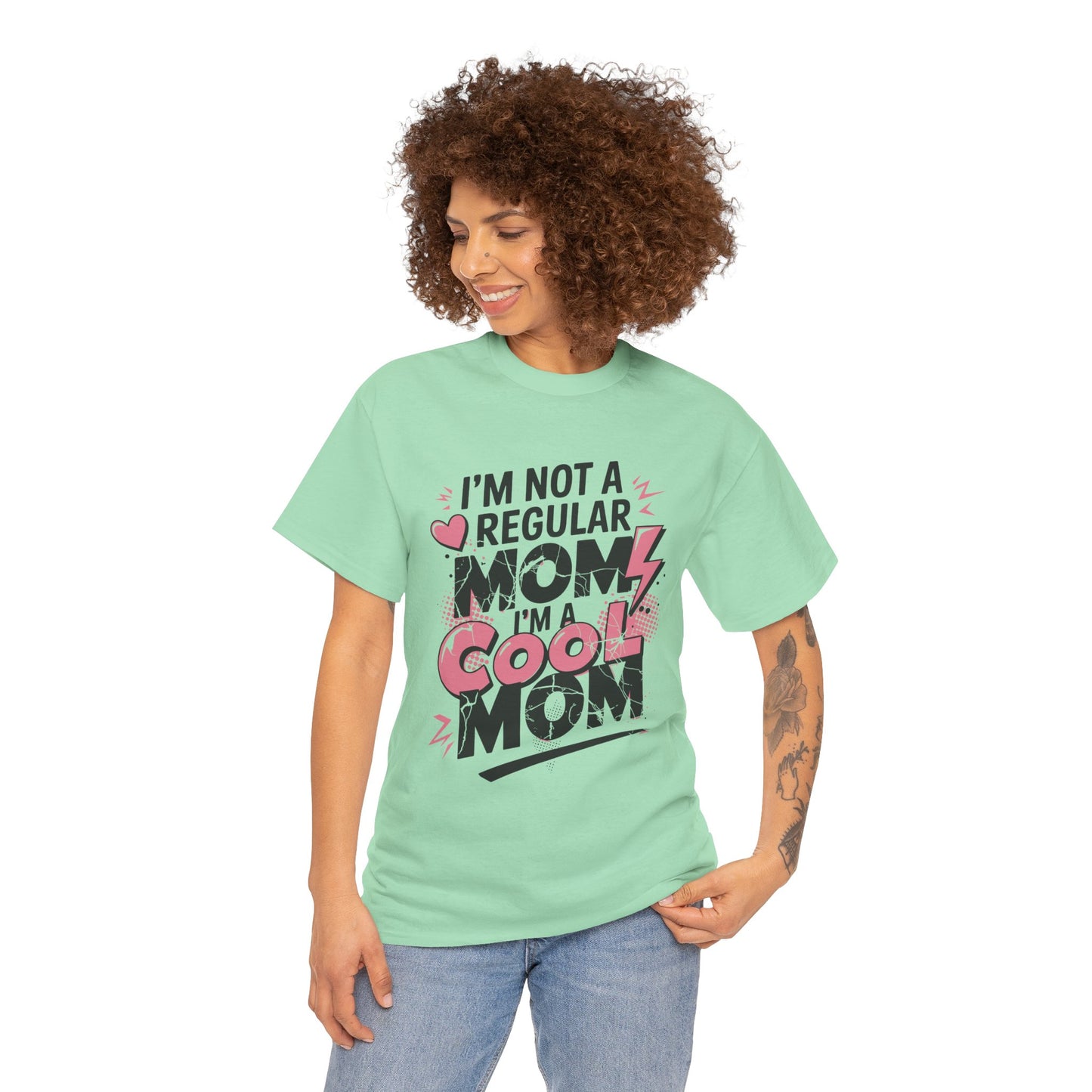 Unisex Heavy Cotton Tee (I'm Not a Regular Mom, I'm a Cool Mom)