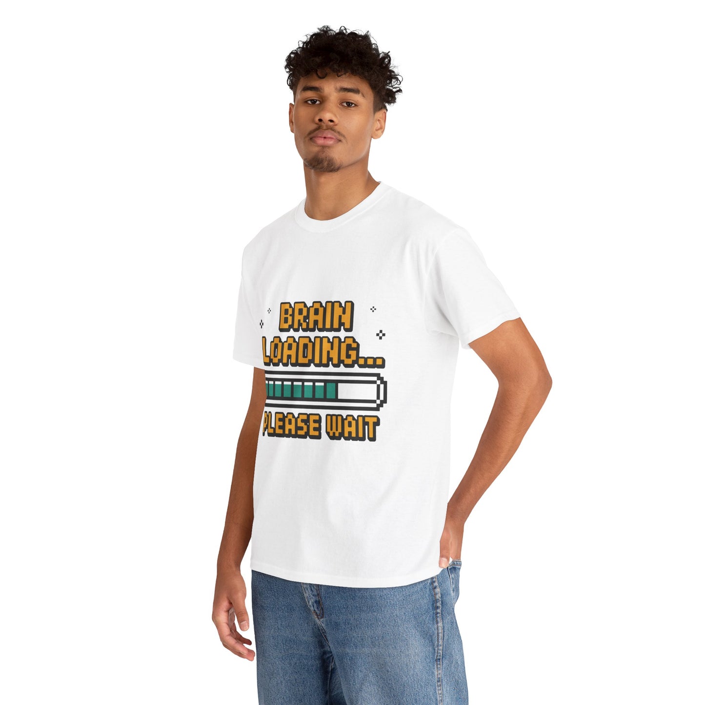 Unisex Heavy Cotton Tee (Brain Loading...Please Wait)