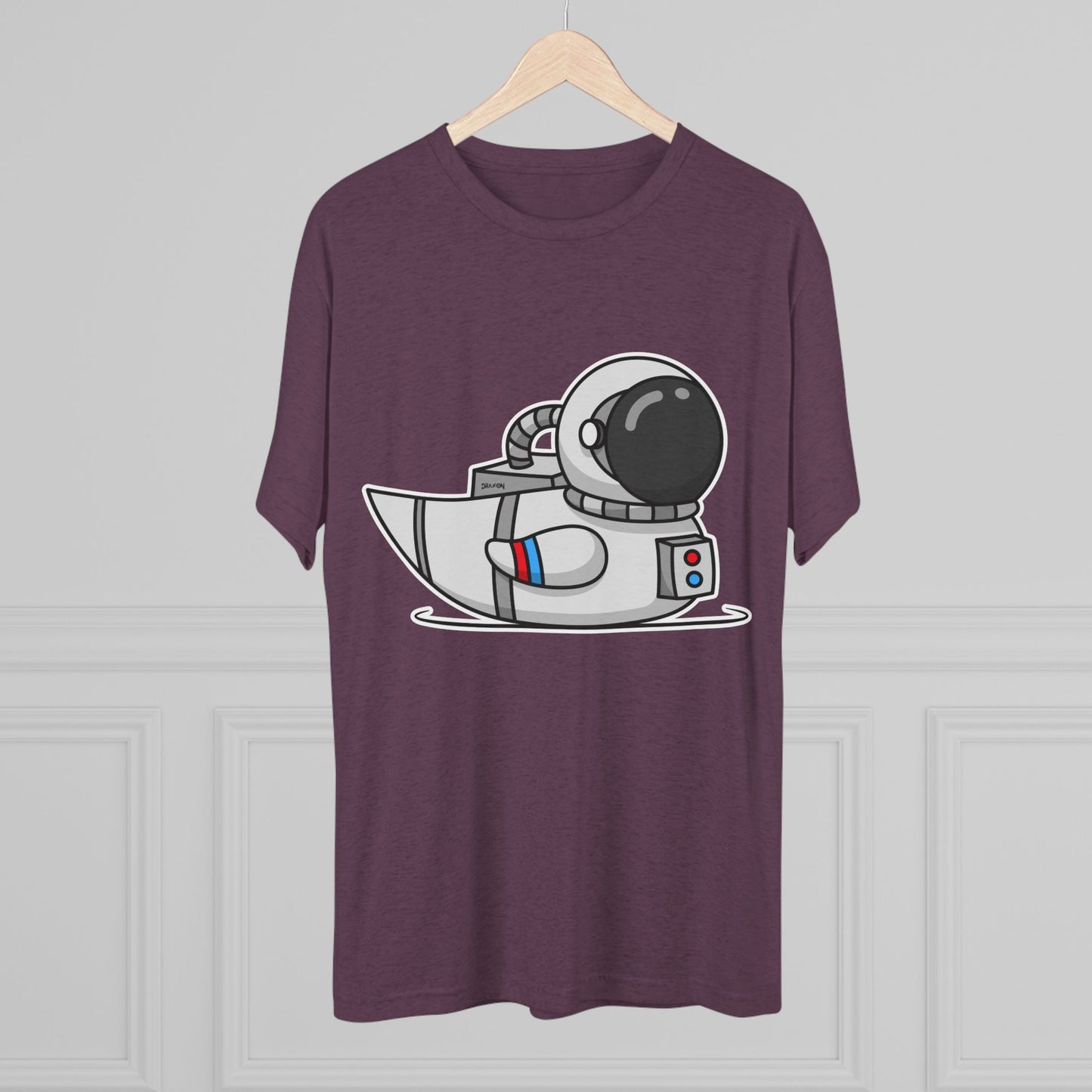 Unisex Tri-Blend Crew Tee (Astronaut Duck)
