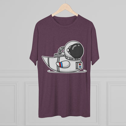 Unisex Tri-Blend Crew Tee (Astronaut Duck)
