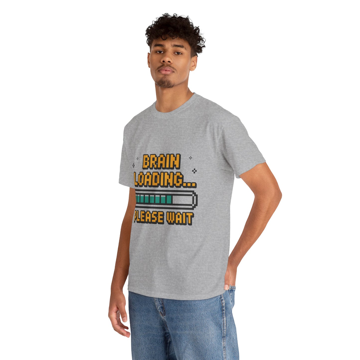 Unisex Heavy Cotton Tee (Brain Loading...Please Wait)