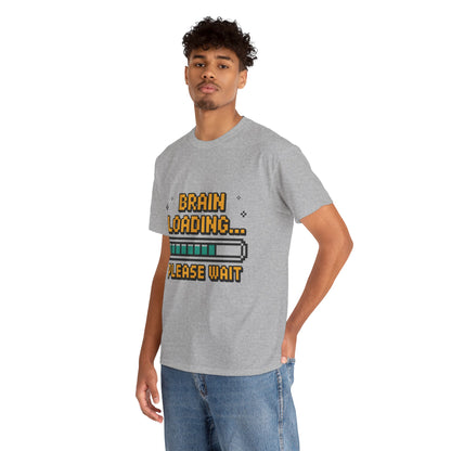 Unisex Heavy Cotton Tee (Brain Loading...Please Wait)