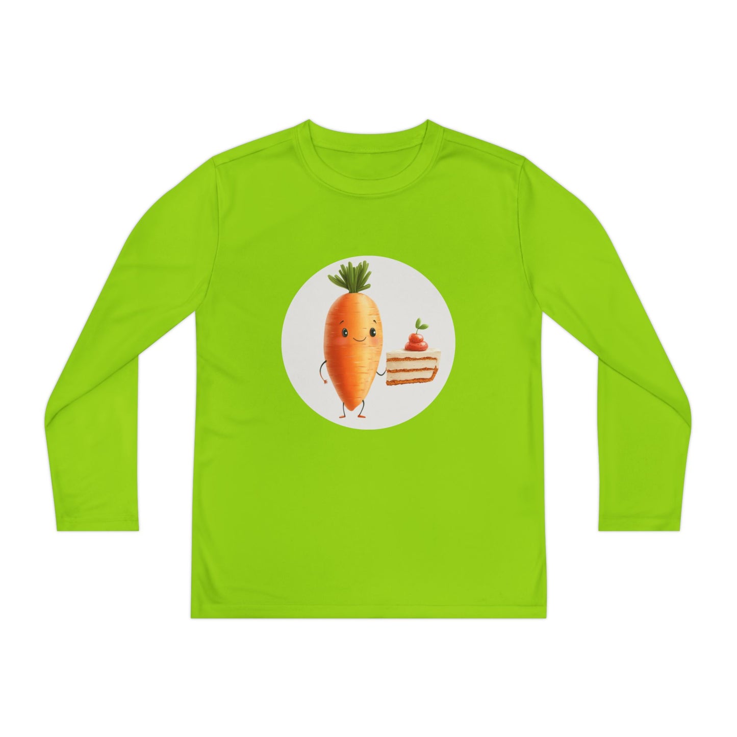 Youth Long Sleeve Competitor Tee (Carrot Cake)