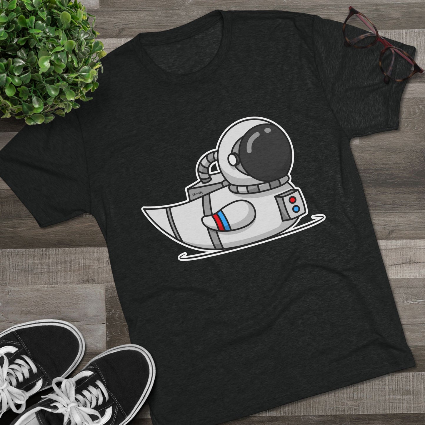 Unisex Tri-Blend Crew Tee (Astronaut Duck)