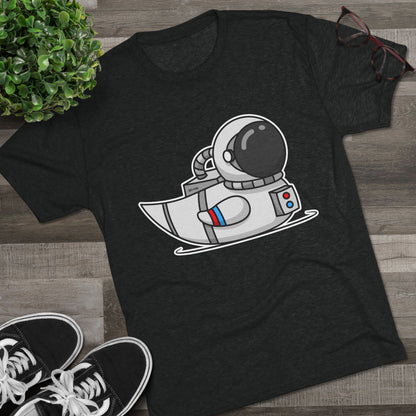 Unisex Tri-Blend Crew Tee (Astronaut Duck)