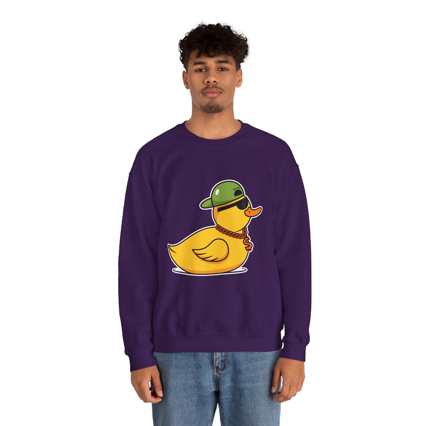 Unisex Heavy Blend™ Crewneck Sweatshirt (Gangster Duck)