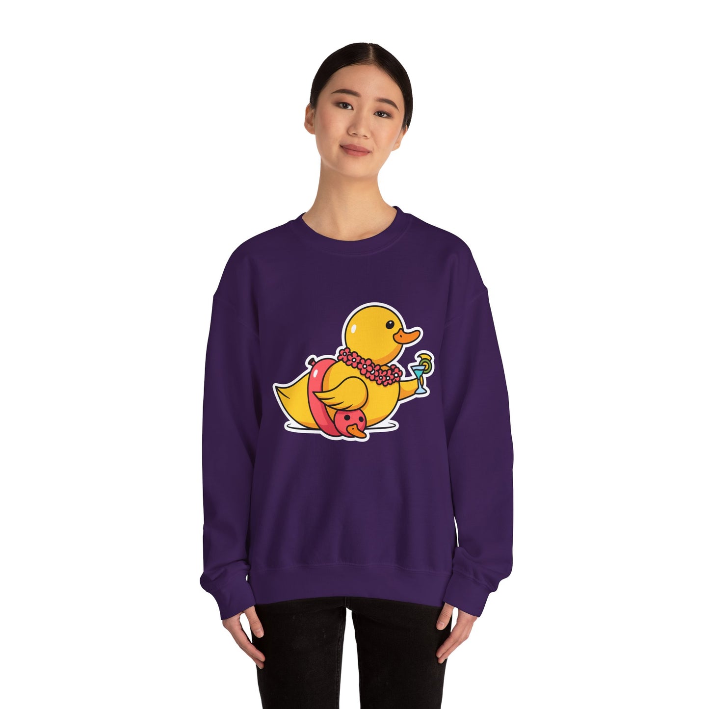 Unisex Heavy Blend™ Crewneck Sweatshirt (Tropical Duck)