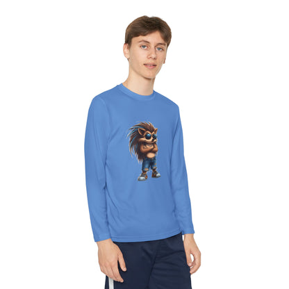 Youth Long Sleeve Competitor Tee (Cool Hedgehog)