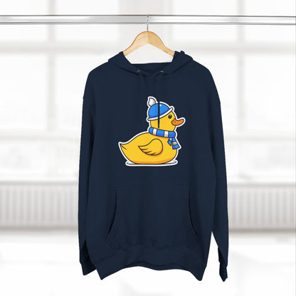 Three-Panel Fleece Hoodie (Chilly Duck)