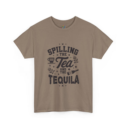 Unisex Heavy Cotton Tee (Spill Tea & Tequila)